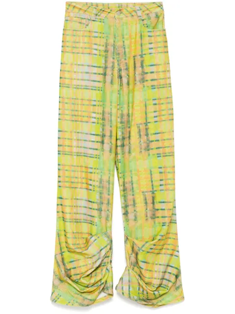 Collina Strada Dante graphic-print trousers Green XX6021