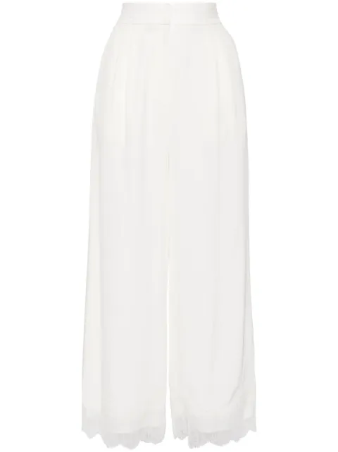 SHIATZY CHEN lace embroidery straight trousers White 640793