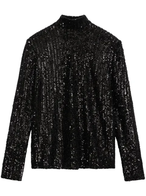 ANINE BING Josephine top Black A0710352BLK35