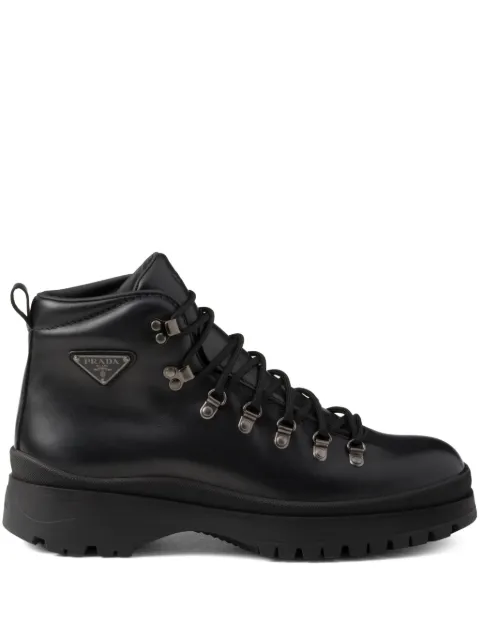 Prada Brixxen leather booties Black 2TE201FG000070