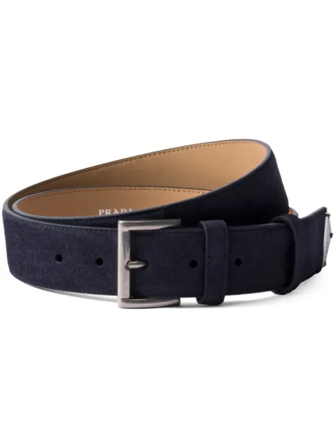 Prada logo-embellished suede belt Blue 2CC545054