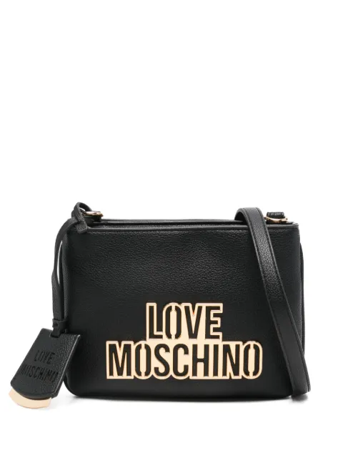 Love Moschino logo lettering crossbody bag Black JC4336PP0LKO0