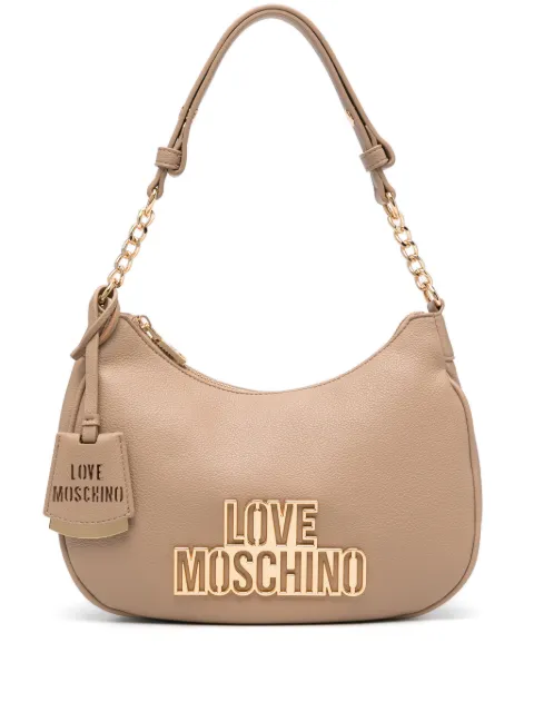 Love Moschino logo-lettering shoulder bag Brown JC4335PP0LKO0