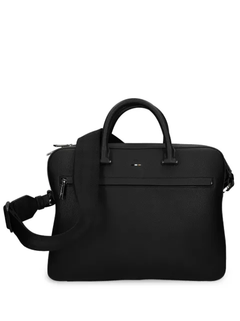 BOSS Ray pebble-grain briefcase Black 50536498
