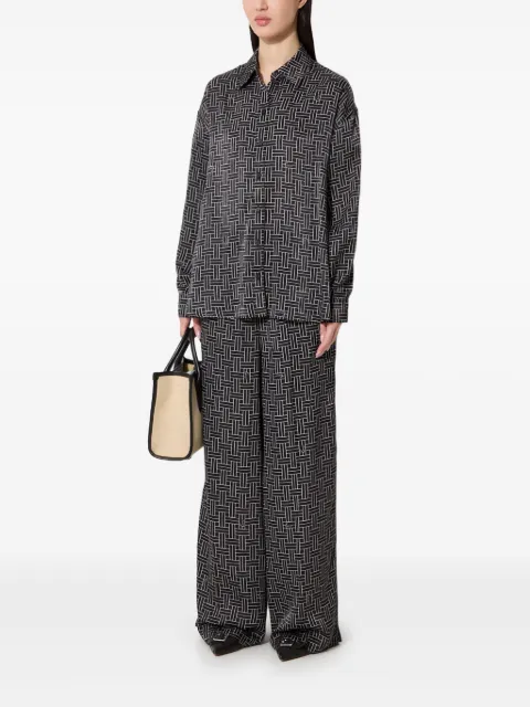 Kenzo geometric-pattern shirt Black FE62CH2479R1