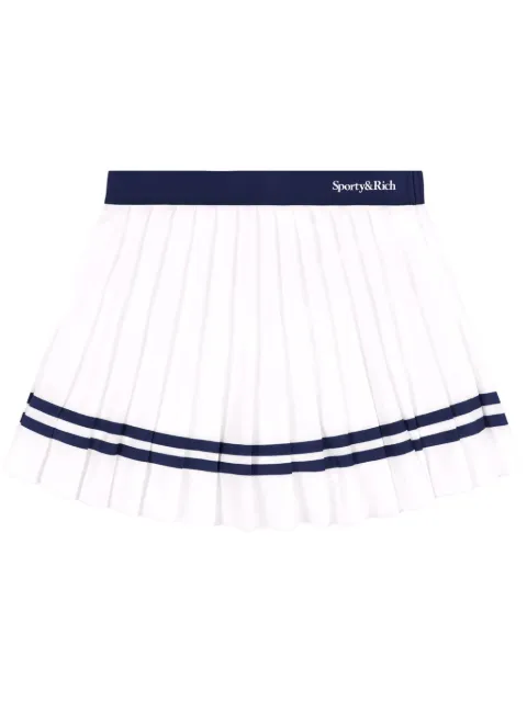 Sporty & Rich logo-print pleated skirt White SK005503300WH22