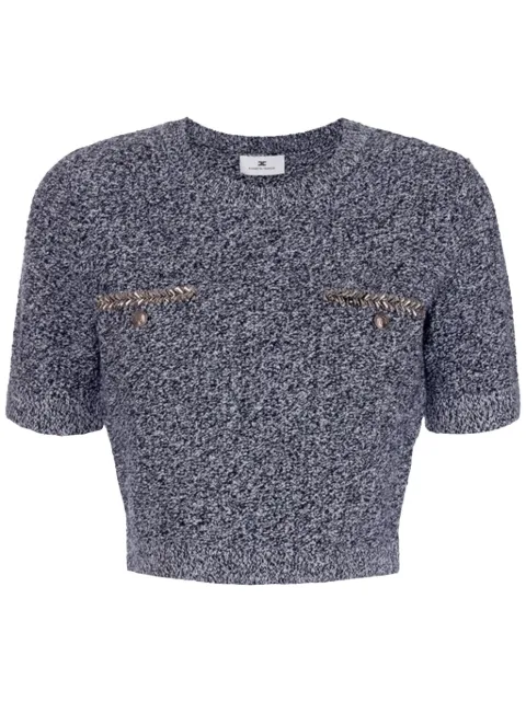 Elisabetta Franchi chest-pocket top Black MK18S47E2