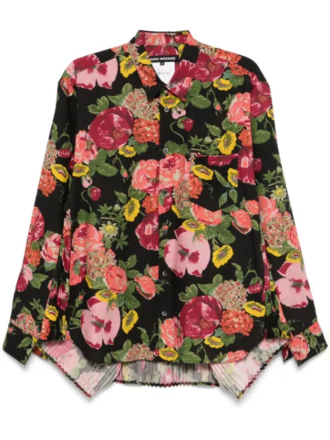 Junya Watanabe floral-print shirt Black JNB005W24