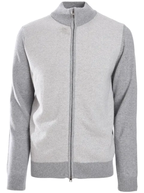 Borrelli zip-fastening jacket Grey 14KN750CCK7024
