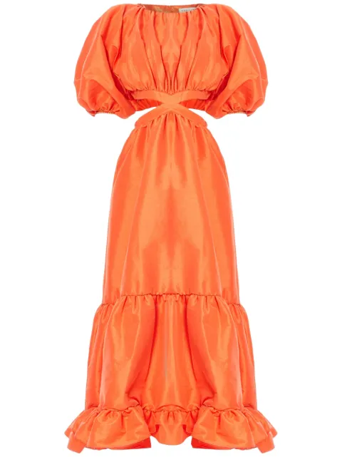 VASILIKI Laila midi dress Orange SW24VAS14