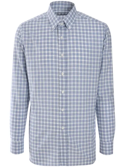 Borrelli checked shirt Blue SR10729