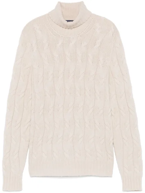 Drumohr turtleneck cashmere sweater Neutrals D5K104TV