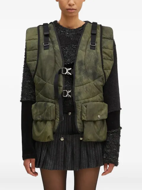 Andersson Bell quilted buckle-fastening gilet Green AWA648M