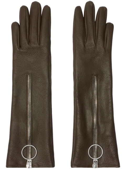 Burberry zip-up gloves Brown 8096654