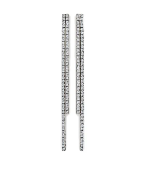 Jewels Aficionado 18kt white gold diamond drop earrings Silver JAE23DWG