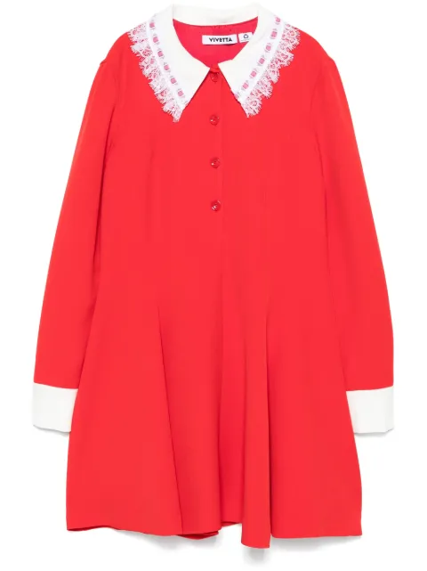 Vivetta lace-detail dress Red VS2AB0136TE006