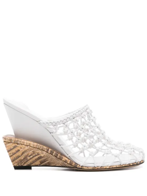 Jacquemus 100mm Les Doubles Tresses mules White 251FO1653231