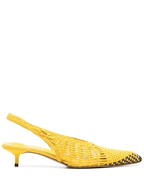 Jacquemus 30mm Les Cubisto Banane pumps Yellow 241FO1384357