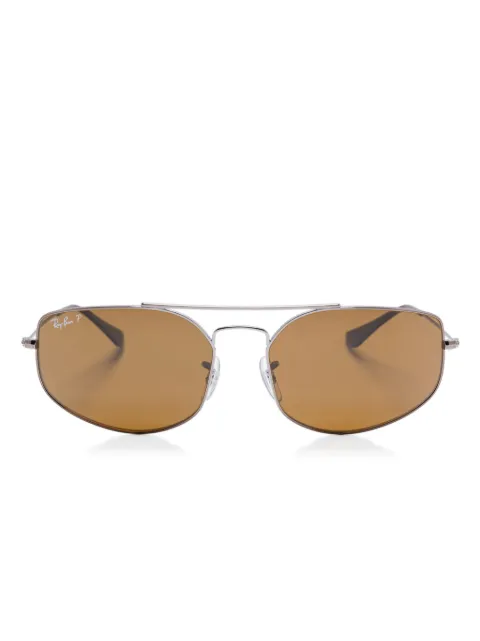 Ray-Ban geometric-frame sunglasses Silver 0RB38456000457