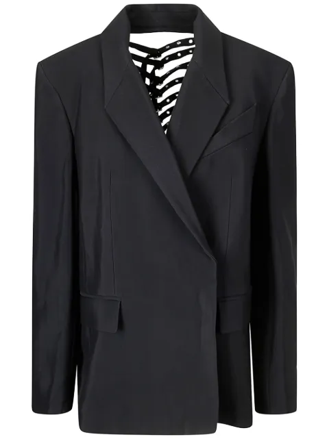 Mugler buckled blazer Black 24F1VE0430182