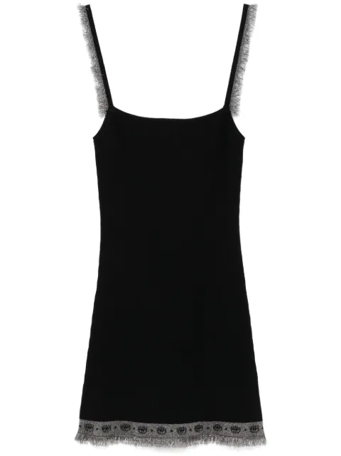 Chiara Ferragni ribbed-knit lurex mini dress Black 77CBON06CMN72