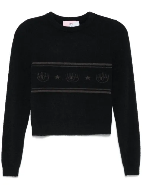 Chiara Ferragni Eyelike-motif sweater Black 77CBFH01CMH53