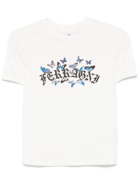 Chiara Ferragni Gothic Butterflies T-shirt White 77CBHK02CJK01