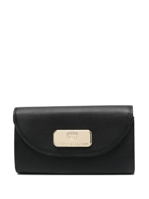 Chiara Ferragni logo-plaque jewellery bag Black 77SB9XC1ZS521