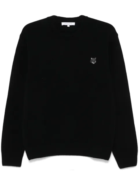Maison Kitsuné fox-motif sweater Black NM00805KT1006