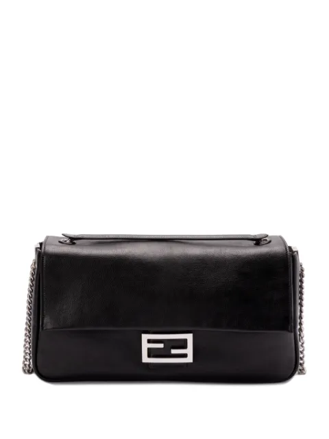FENDI leather baguette shoulder bag Black 8BR828AS7A