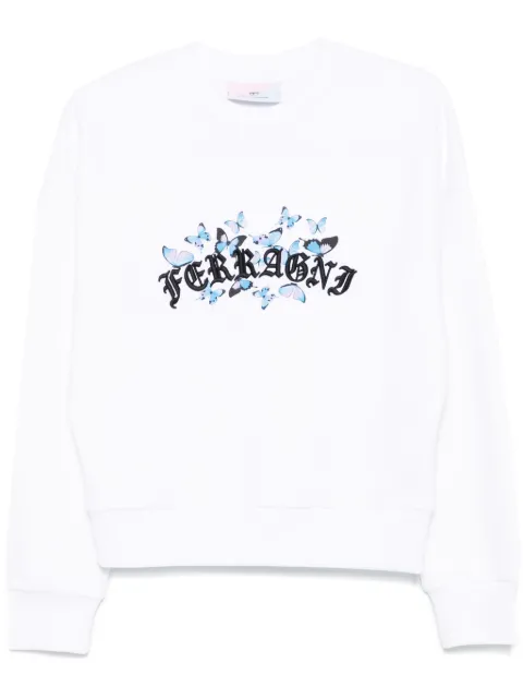 Chiara Ferragni Gothic Butterflies sweatshirt White 77CBIK08CFK06