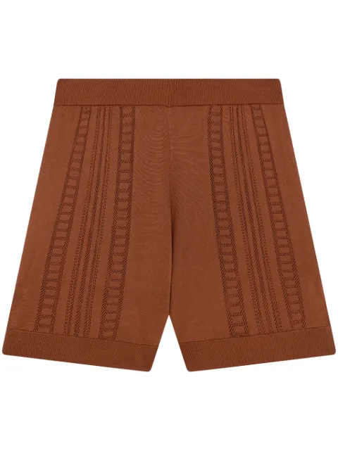 Donde Esteban Guayabera knitted shorts Brown D2S06B