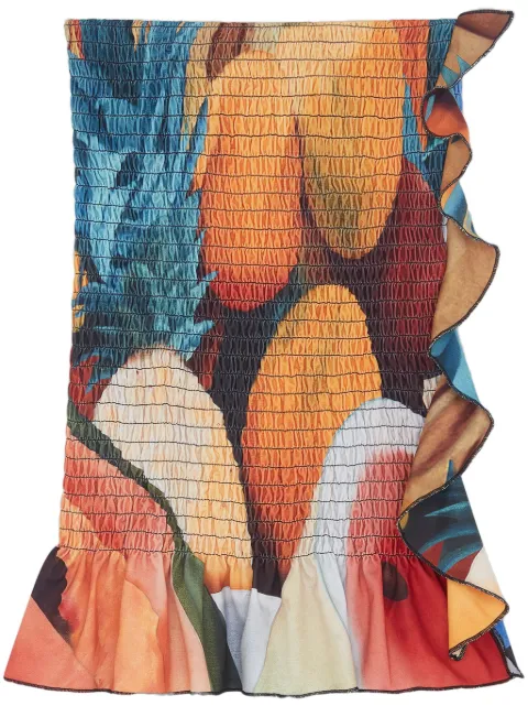 Donde Esteban Salpicon mini skirt Orange D2SK02ASKIRT
