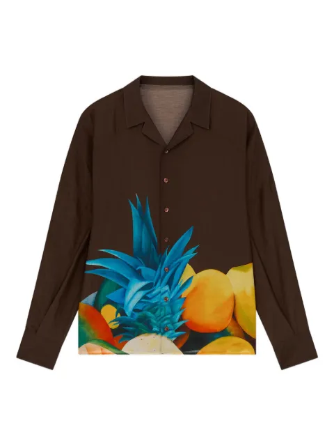 Donde Esteban Salpicon shirt Brown D2SH02B