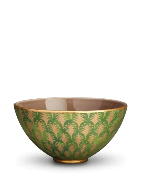 L'Objet Fortuny Piumette bowl (23cm x 11cm) Green LPF31