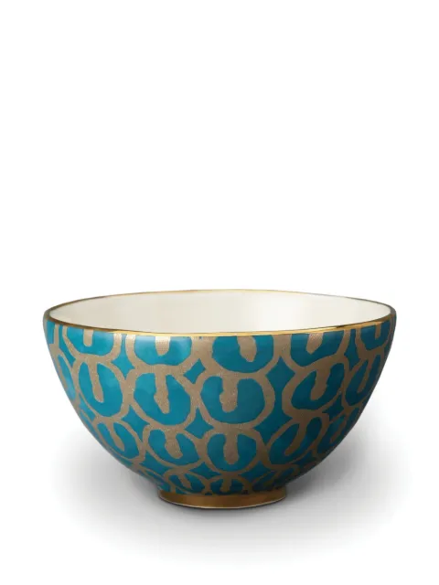 L'Objet Fortuny patterned serving bowl Blue LPF64