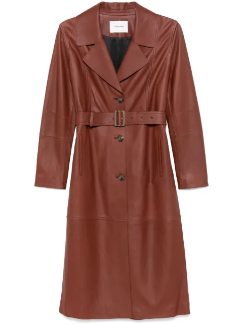 Yves Salomon leather coat Brown 25WYM21815APXX