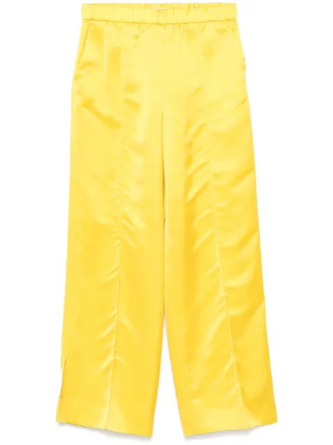 Jil Sander satin trousers Yellow J02KA0180J65219