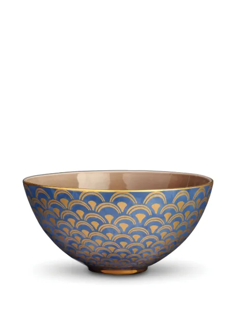 L'Objet Fortuny Papiro bowl (32cm x 15cm) Blue LPF32