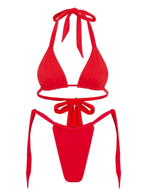 Let's Swim triangle bikini top Red LSW002BKTOP