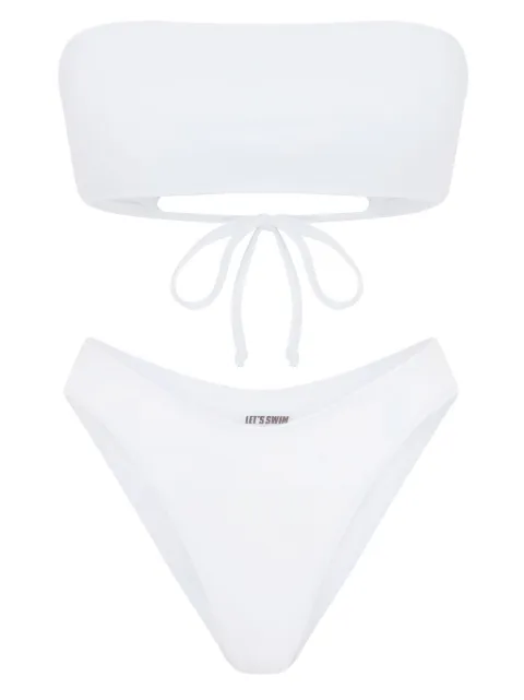 Let's Swim bandeau bikini top White LSW006BKTOPWHITE