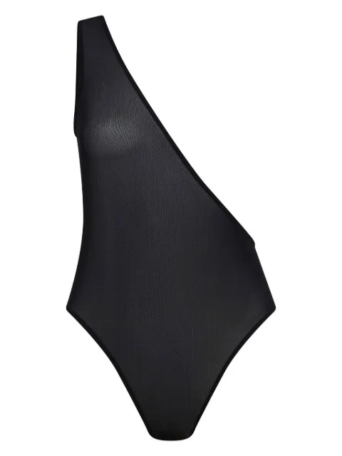 Let's Swim one-shoulder mesh swimsuit Black LSW006SSBLACK