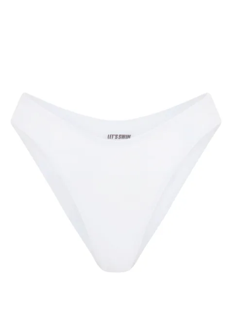 Let's Swim high-waist bikini bottoms White LSW006BKBOTOMSWHITE