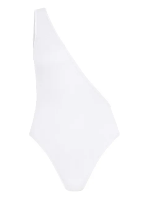 Let's Swim one-shoulder swimsuit White LSW006SSWHITE