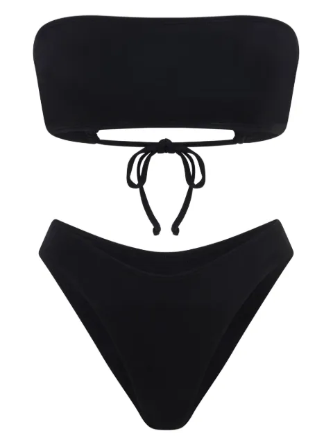 Let's Swim bandeau bikini top Black LSW006BKTOPBLACK