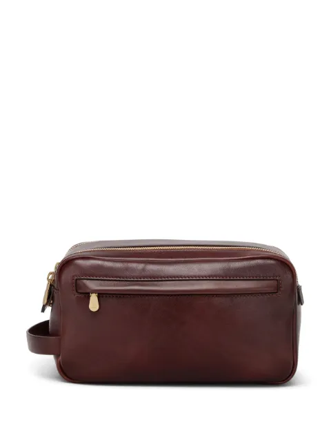 Brunello Cucinelli double zip wash bag Brown MWCIBU334C8457