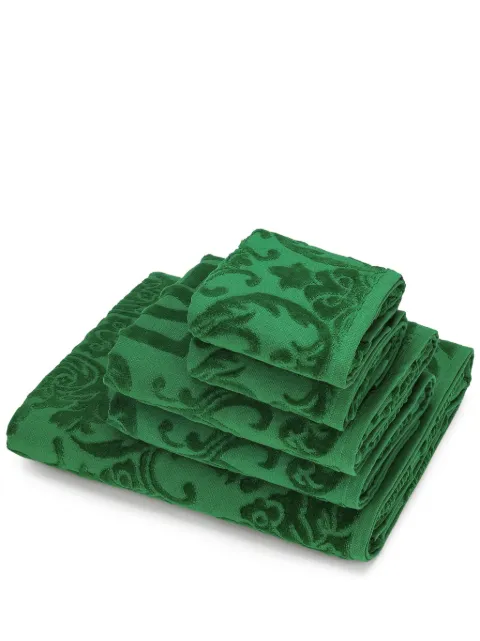 Dolce & Gabbana terry cotton towels (set of five) Green TCFS01TCAGB
