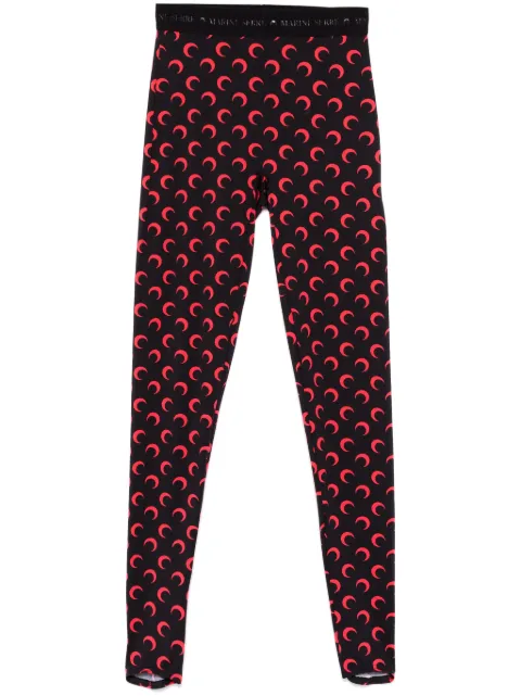 Marine Serre Moon jersey leggings Black WPA111ACJER0001BK97