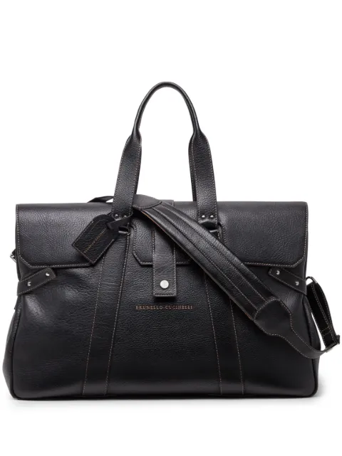 Brunello Cucinelli Weekender Country holdall bag Black MBZIBU429C101