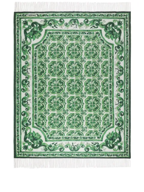 Dolce & Gabbana jacquard cashmere blanket Green TCE012TCAB0